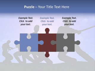 Playing String People PowerPoint Template