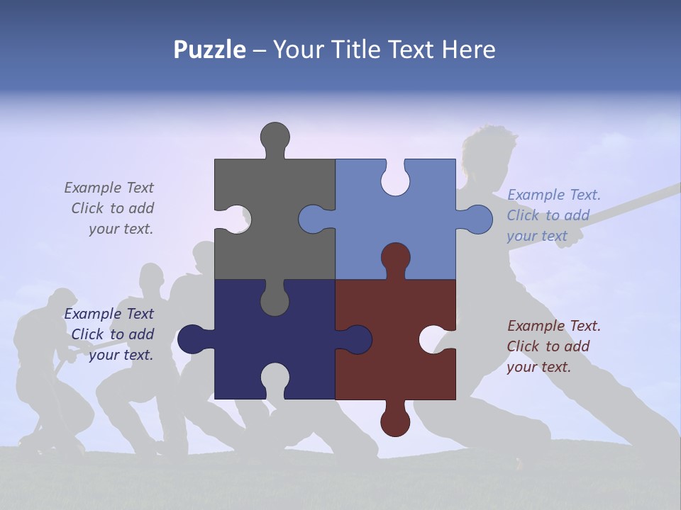 Playing String People PowerPoint Template