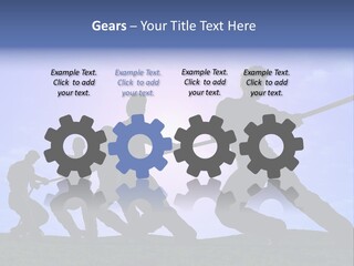 Playing String People PowerPoint Template