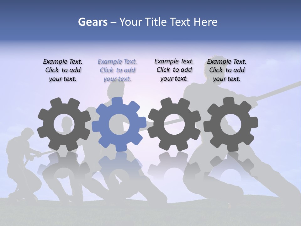 Playing String People PowerPoint Template