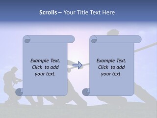 Playing String People PowerPoint Template