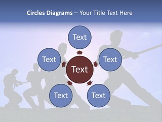 Playing String People PowerPoint Template