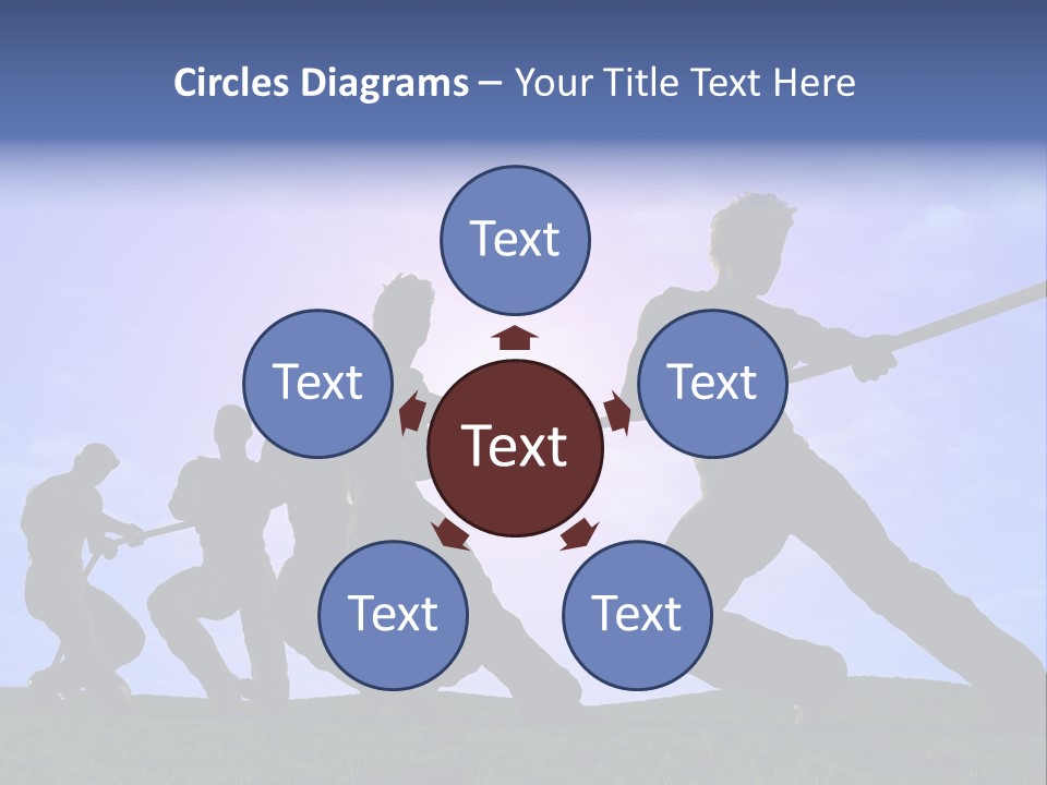 Playing String People PowerPoint Template