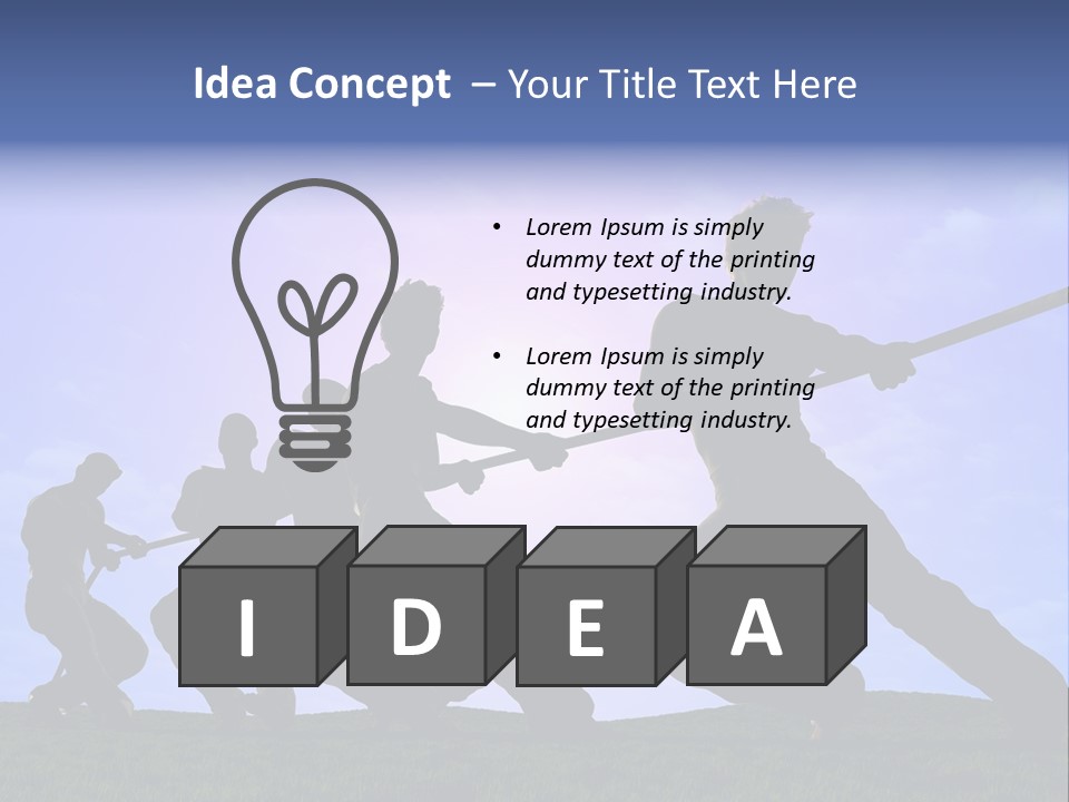 Playing String People PowerPoint Template