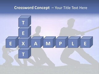 Playing String People PowerPoint Template