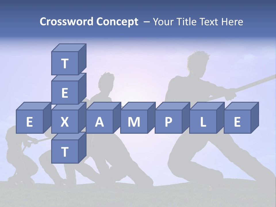 Playing String People PowerPoint Template