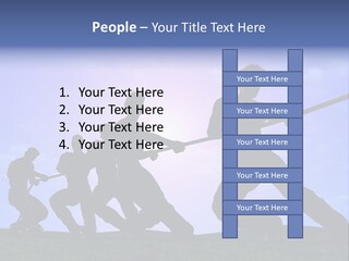 Playing String People PowerPoint Template