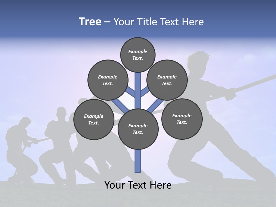 Playing String People PowerPoint Template