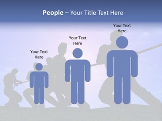 Playing String People PowerPoint Template