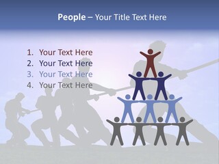 Playing String People PowerPoint Template