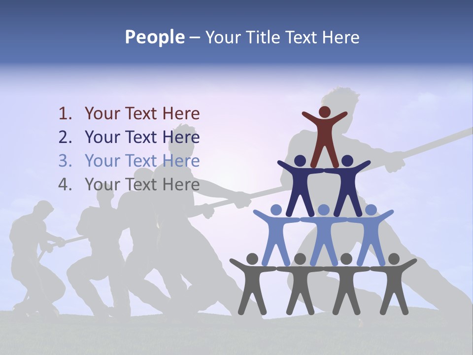 Playing String People PowerPoint Template