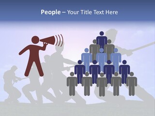 Playing String People PowerPoint Template