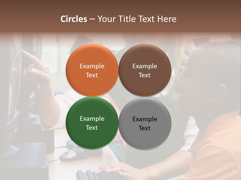 Boy Pupil Multi Ethnic PowerPoint Template