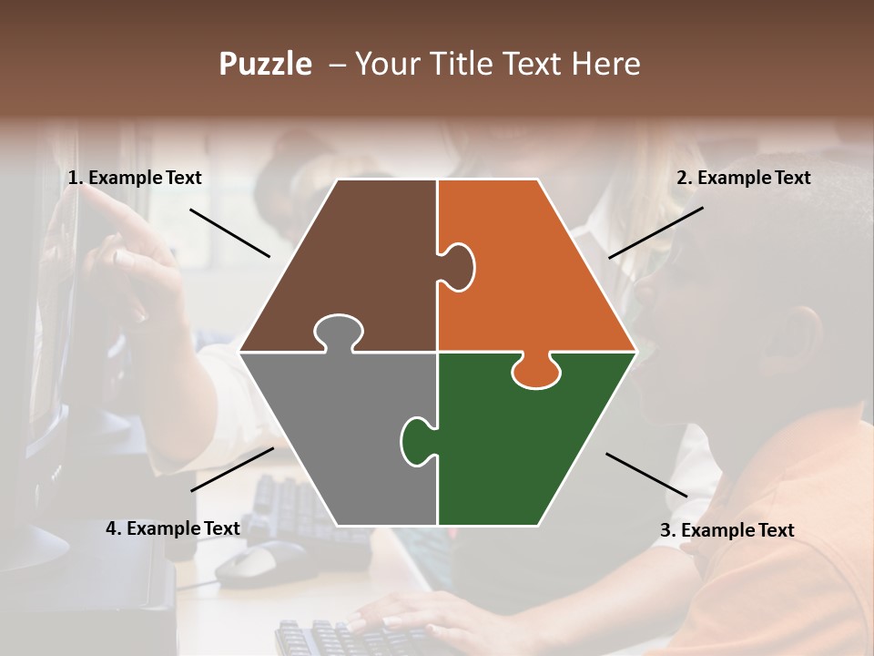 Boy Pupil Multi Ethnic PowerPoint Template