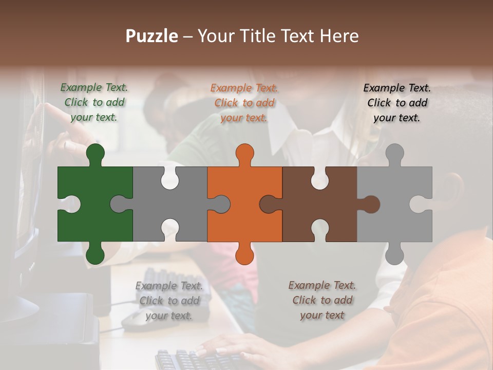 Boy Pupil Multi Ethnic PowerPoint Template