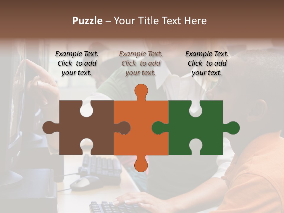 Boy Pupil Multi Ethnic PowerPoint Template