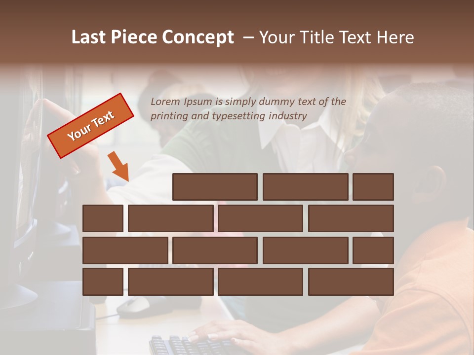 Boy Pupil Multi Ethnic PowerPoint Template