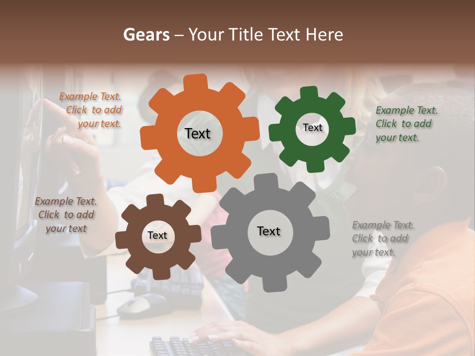 Boy Pupil Multi Ethnic PowerPoint Template