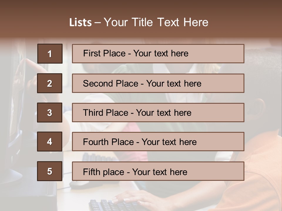 Boy Pupil Multi Ethnic PowerPoint Template