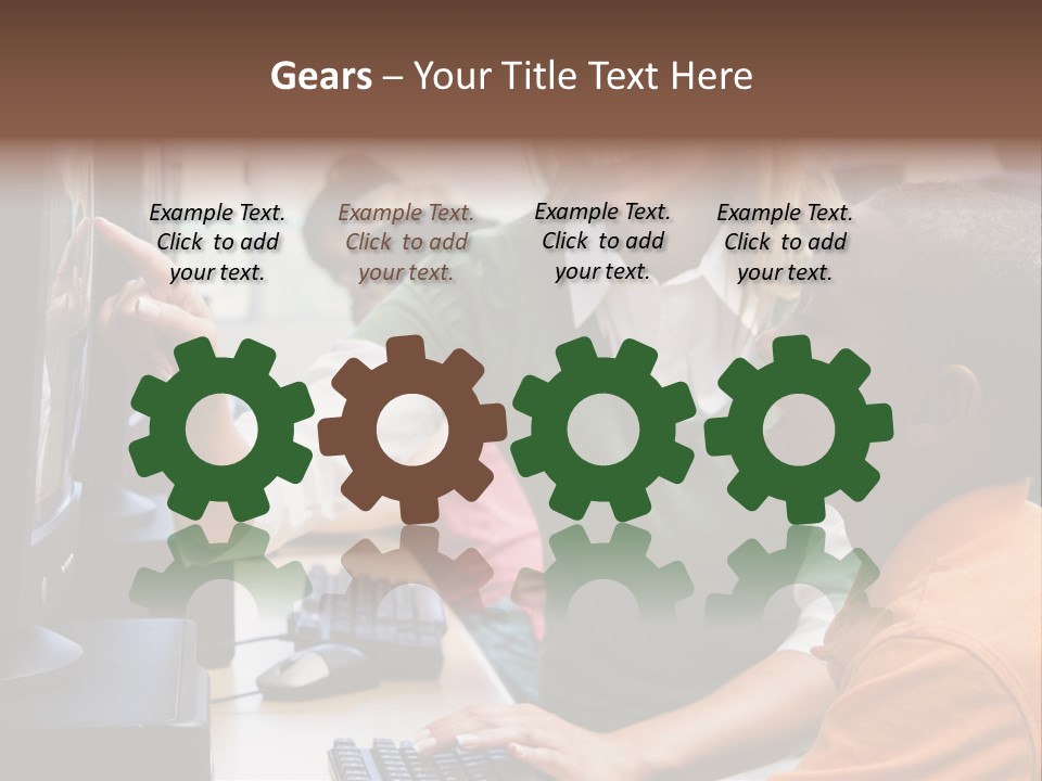 Boy Pupil Multi Ethnic PowerPoint Template