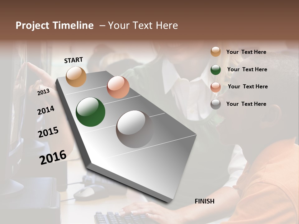 Boy Pupil Multi Ethnic PowerPoint Template