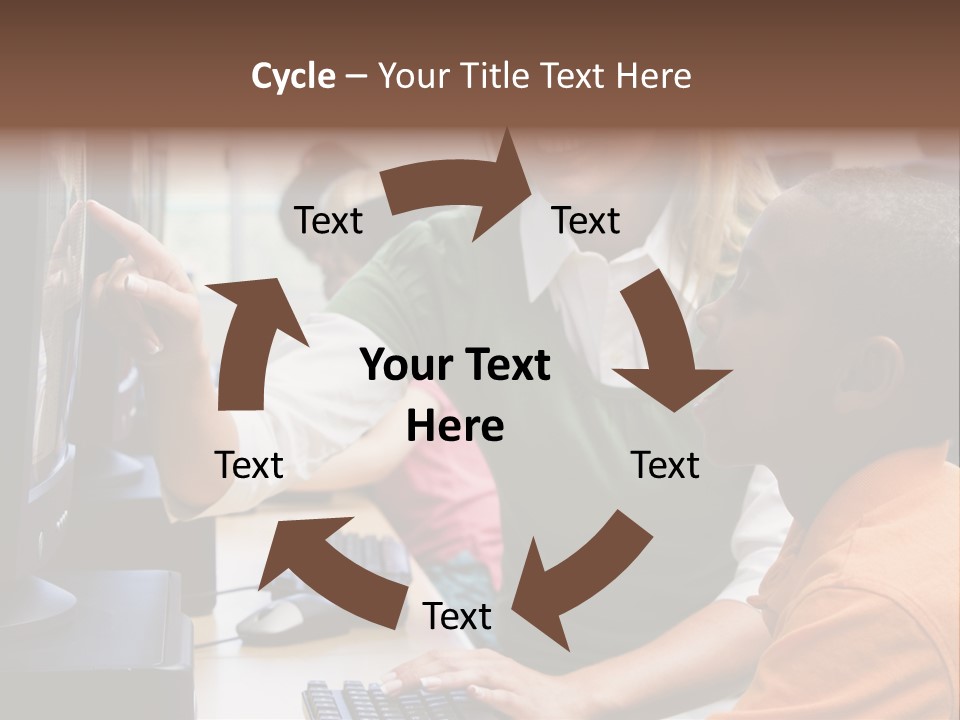 Boy Pupil Multi Ethnic PowerPoint Template