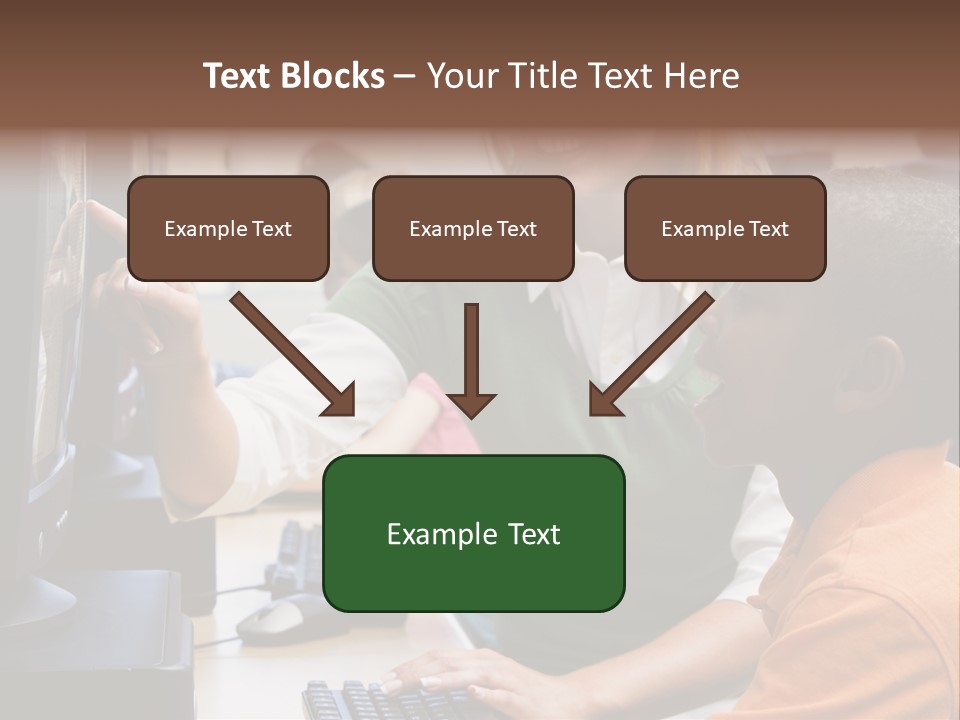 Boy Pupil Multi Ethnic PowerPoint Template