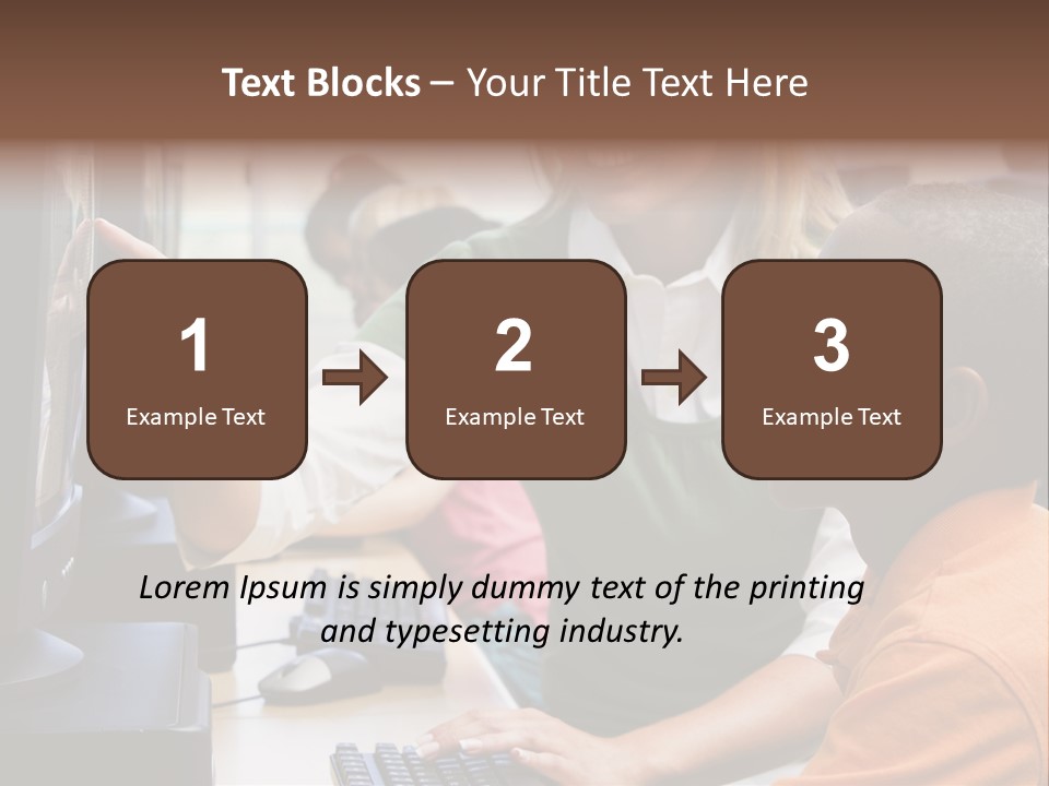 Boy Pupil Multi Ethnic PowerPoint Template