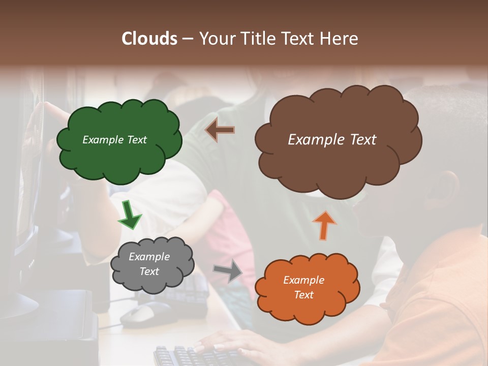 Boy Pupil Multi Ethnic PowerPoint Template