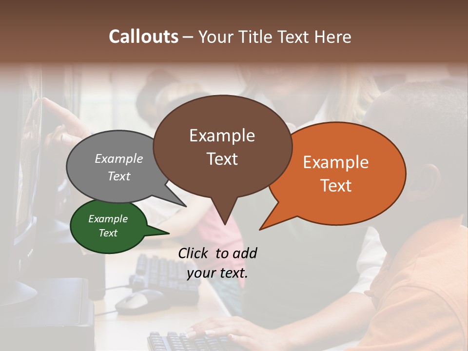 Boy Pupil Multi Ethnic PowerPoint Template