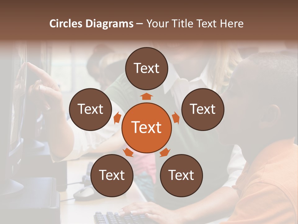 Boy Pupil Multi Ethnic PowerPoint Template