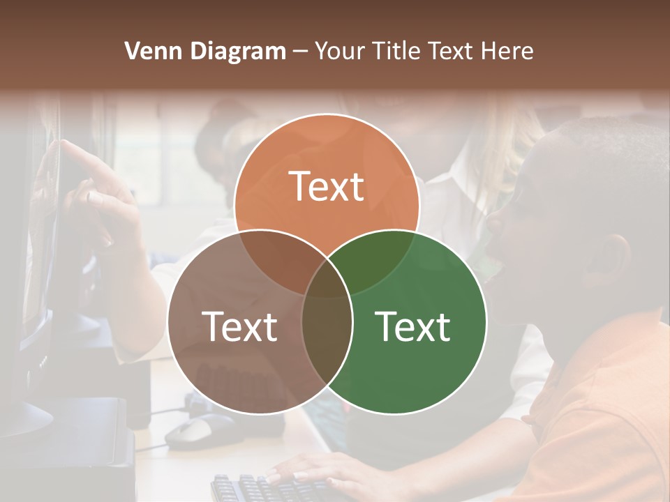 Boy Pupil Multi Ethnic PowerPoint Template