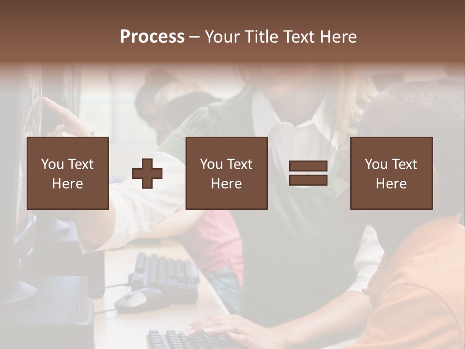Boy Pupil Multi Ethnic PowerPoint Template