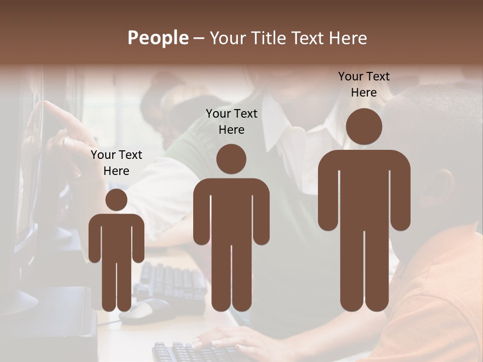 Boy Pupil Multi Ethnic PowerPoint Template