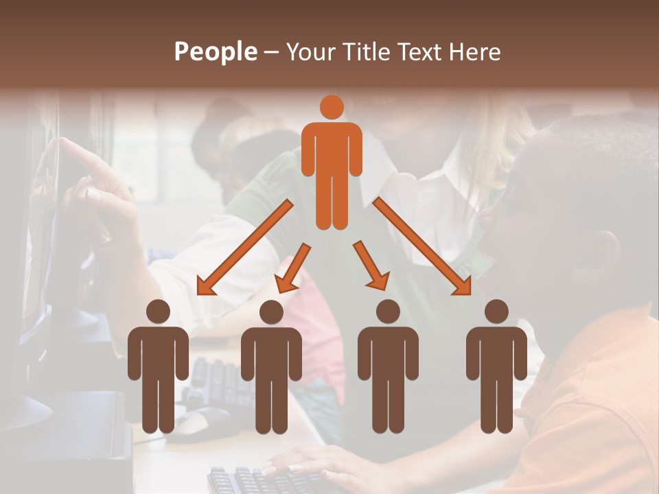 Boy Pupil Multi Ethnic PowerPoint Template