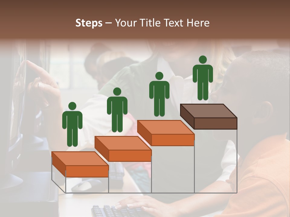 Boy Pupil Multi Ethnic PowerPoint Template