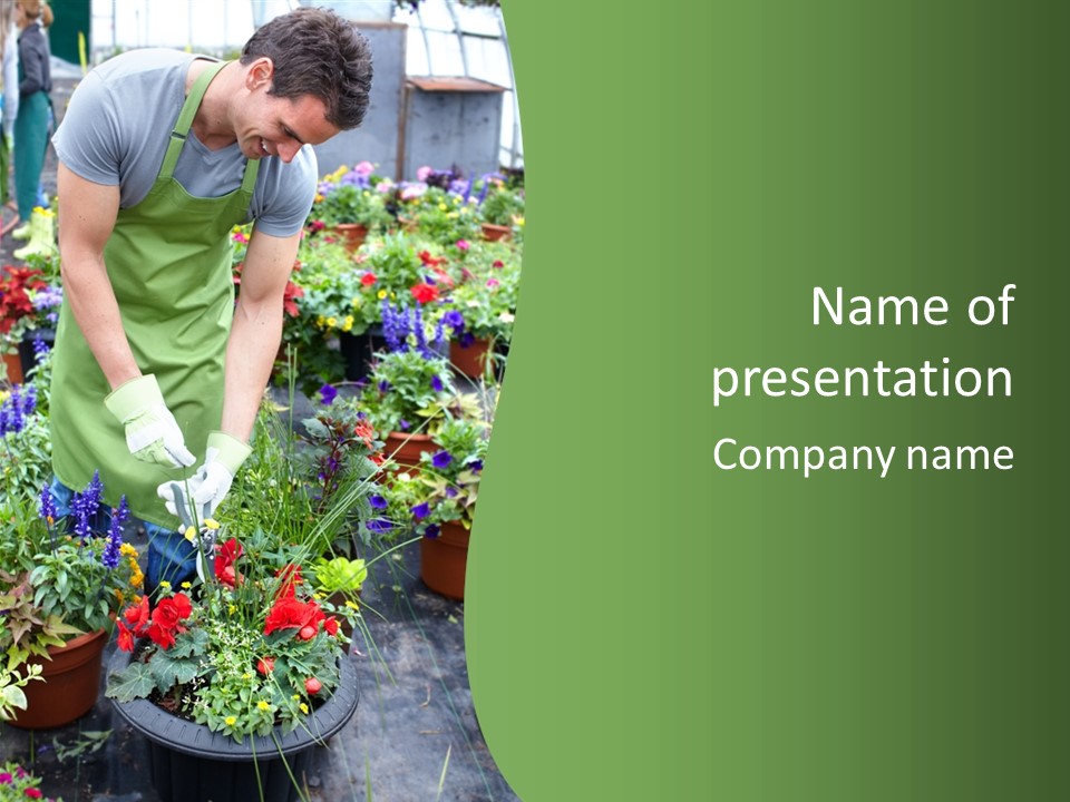 Beautiful Gardener Nature PowerPoint Template