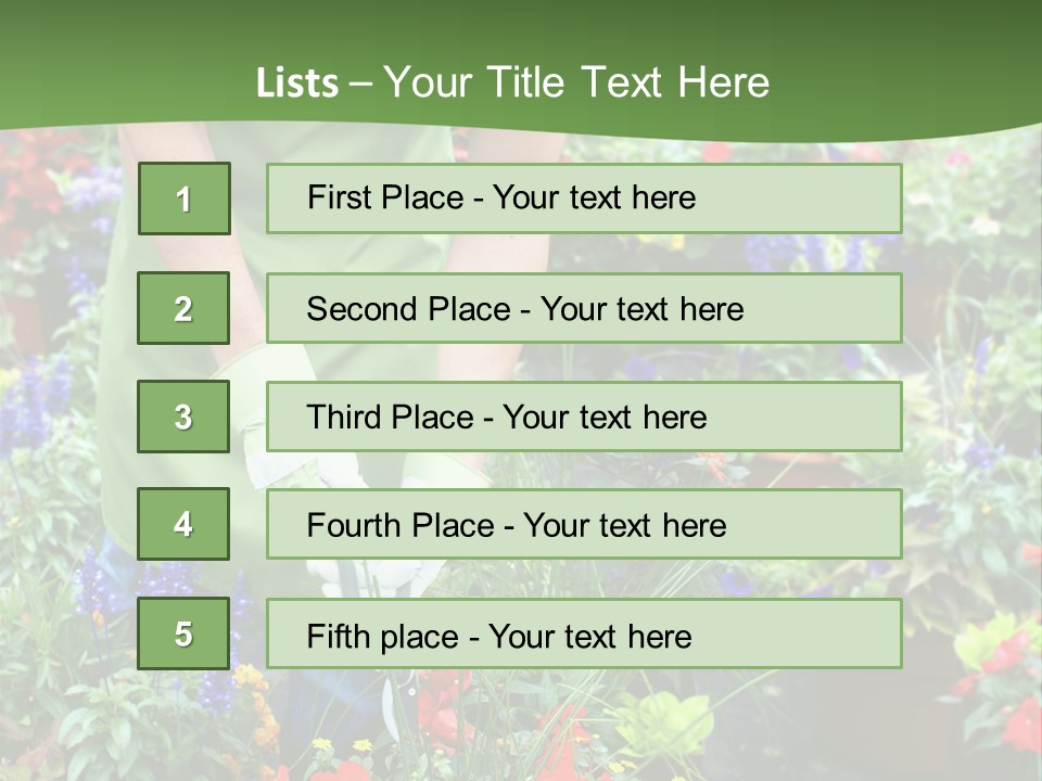 Beautiful Gardener Nature PowerPoint Template