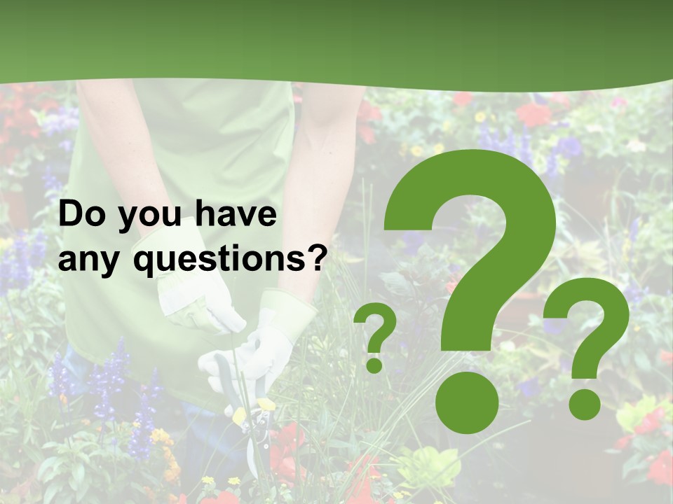 Beautiful Gardener Nature PowerPoint Template