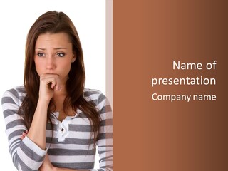 Lady Thin Wrinkles PowerPoint Template