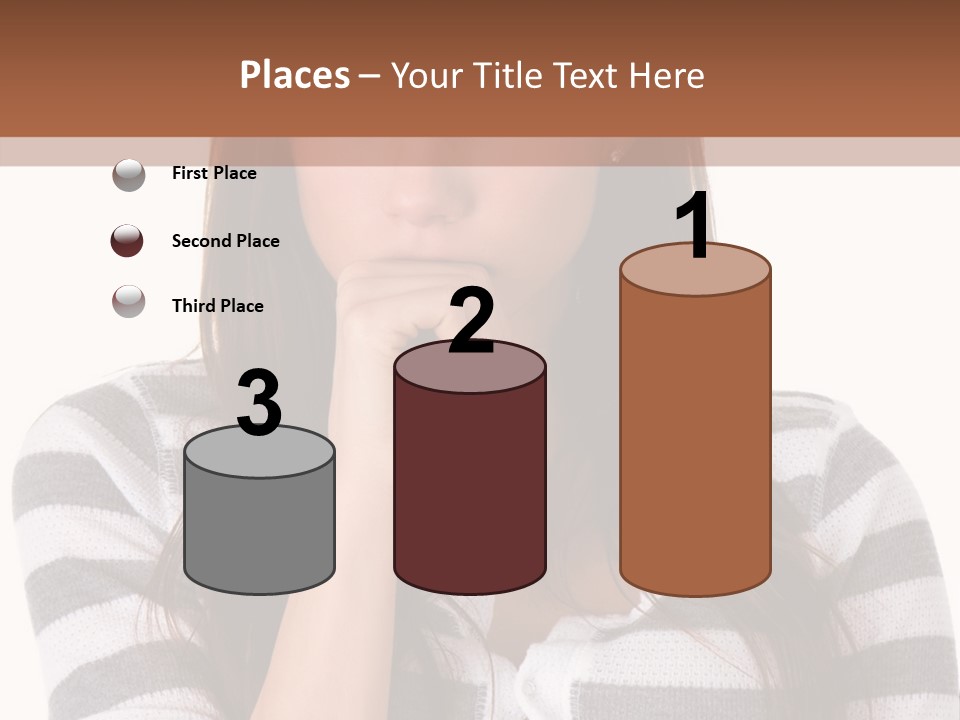 Lady Thin Wrinkles PowerPoint Template