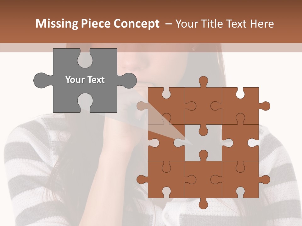 Lady Thin Wrinkles PowerPoint Template