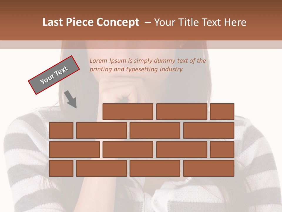 Lady Thin Wrinkles PowerPoint Template