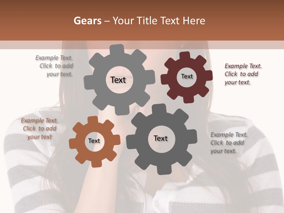 Lady Thin Wrinkles PowerPoint Template