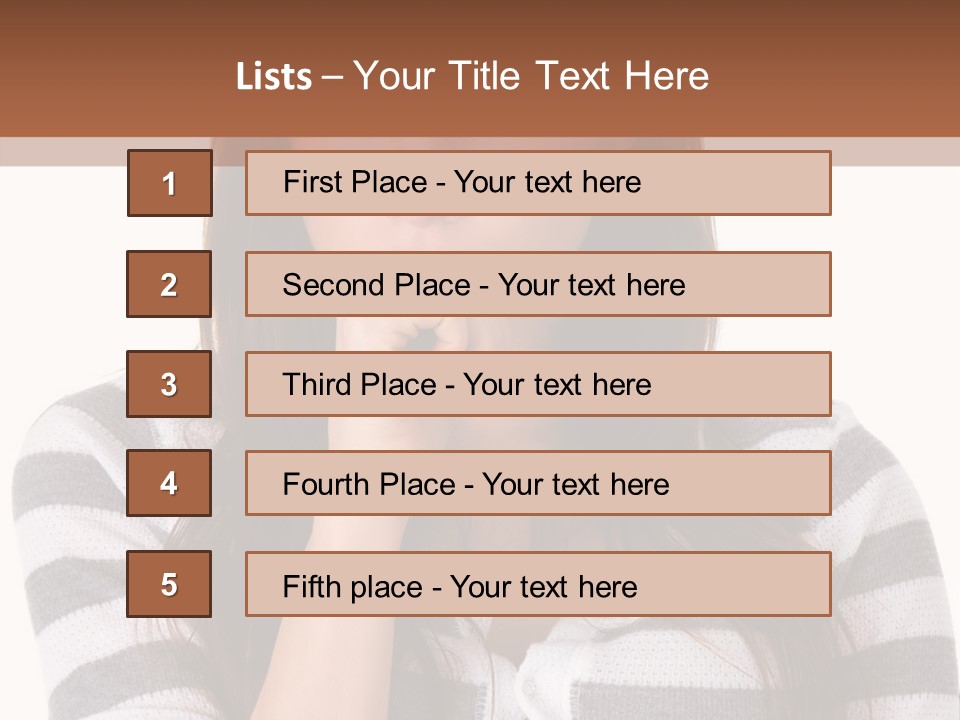 Lady Thin Wrinkles PowerPoint Template
