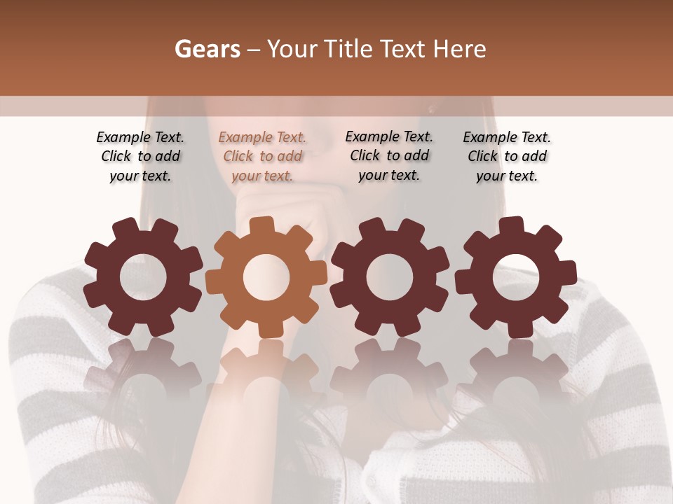 Lady Thin Wrinkles PowerPoint Template