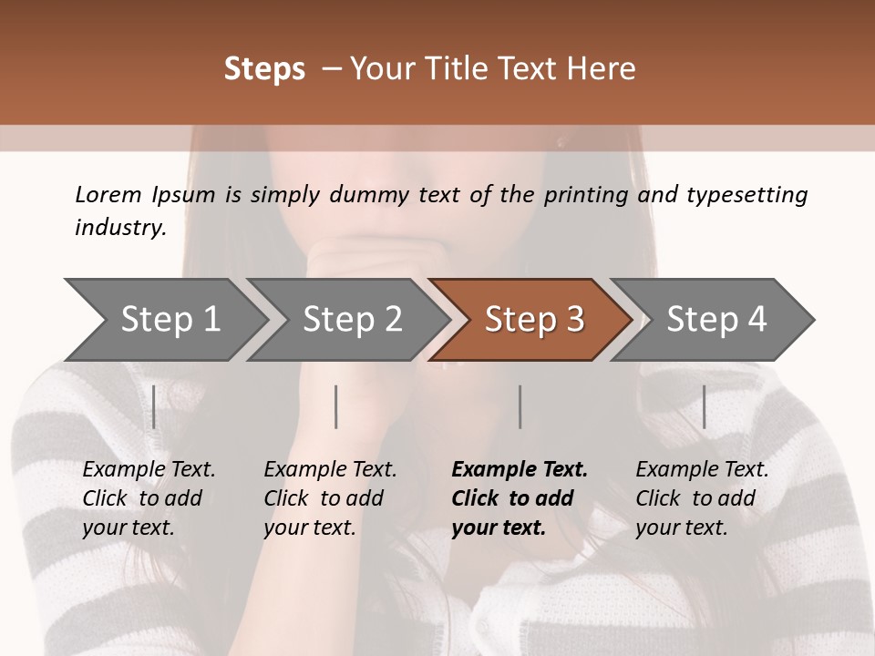 Lady Thin Wrinkles PowerPoint Template