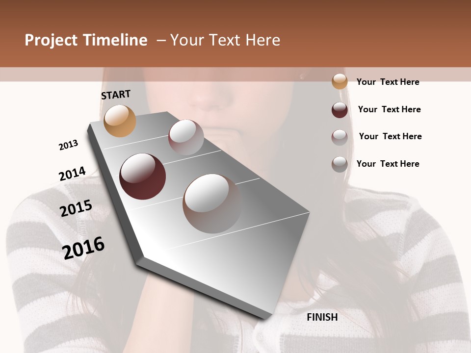 Lady Thin Wrinkles PowerPoint Template