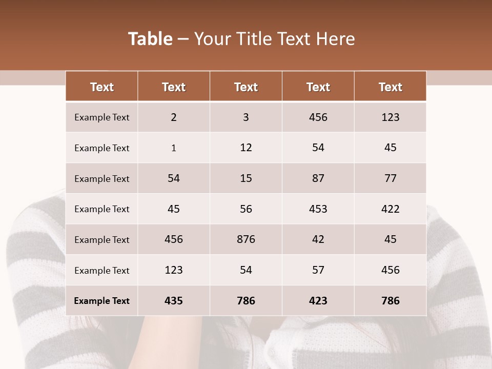 Lady Thin Wrinkles PowerPoint Template