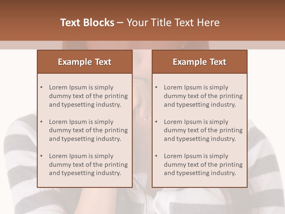 Lady Thin Wrinkles PowerPoint Template